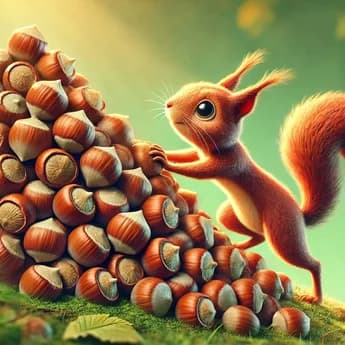 Écureuil et glands